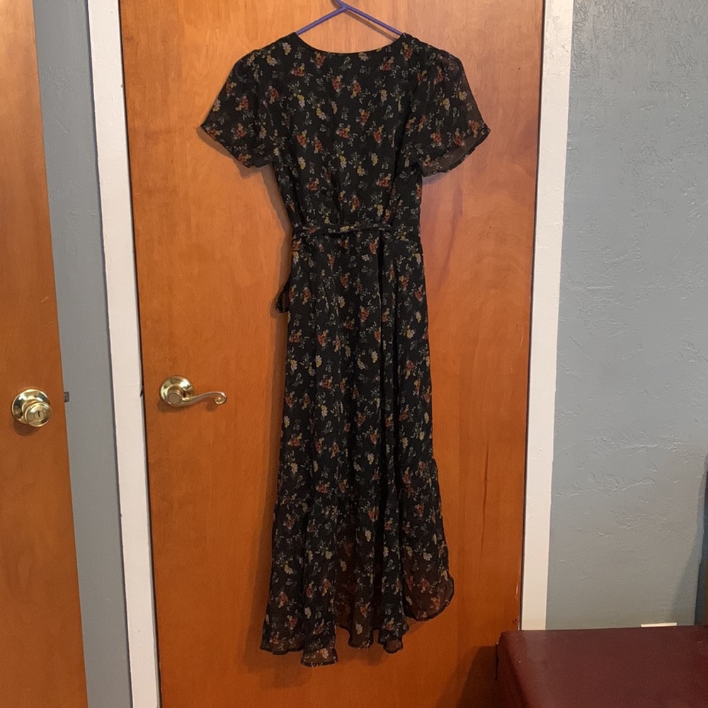 Abercrombie Wrap Floral Chiffon Dress - Picture 3 of 4